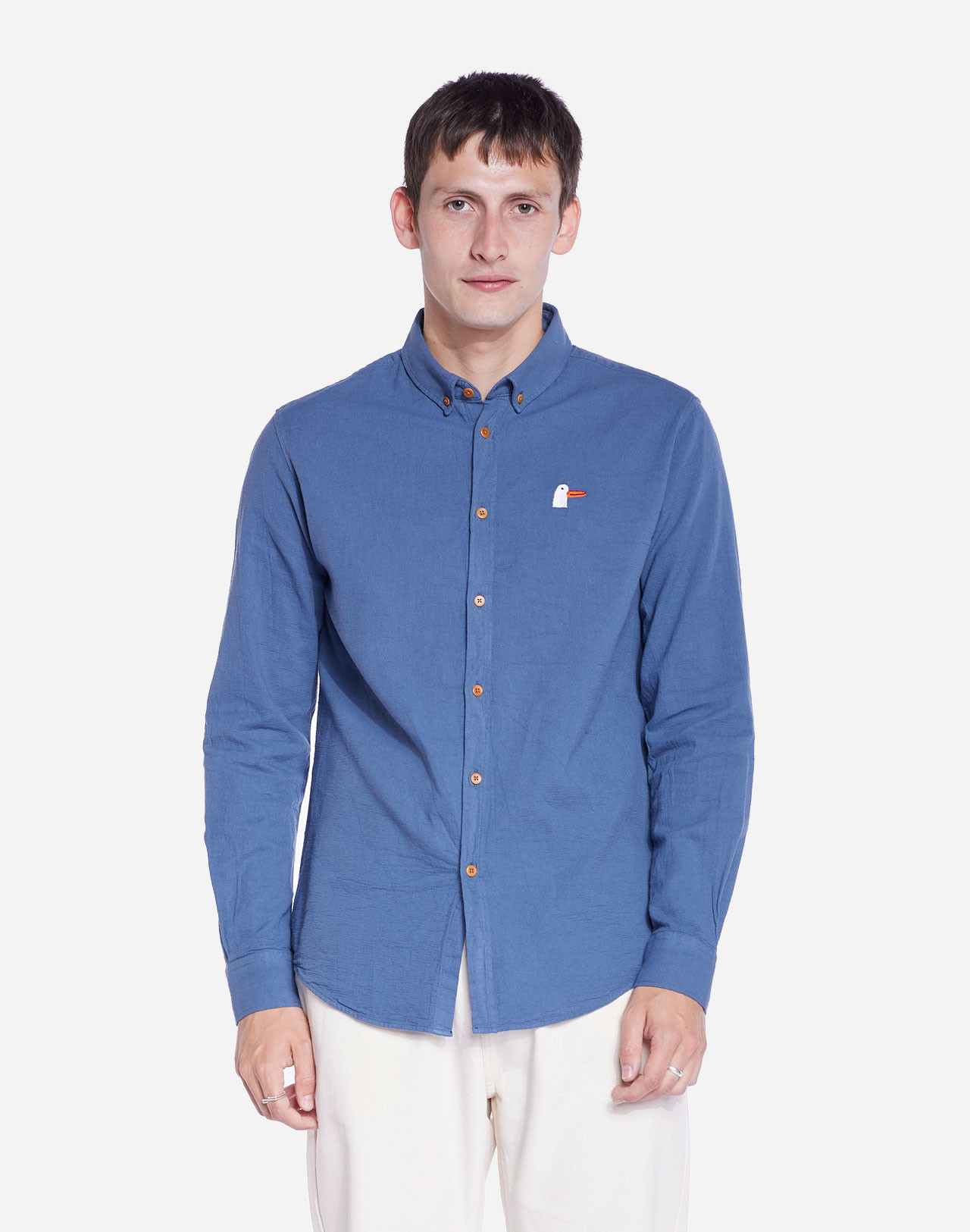 chemise classico goosy bleu cobalt