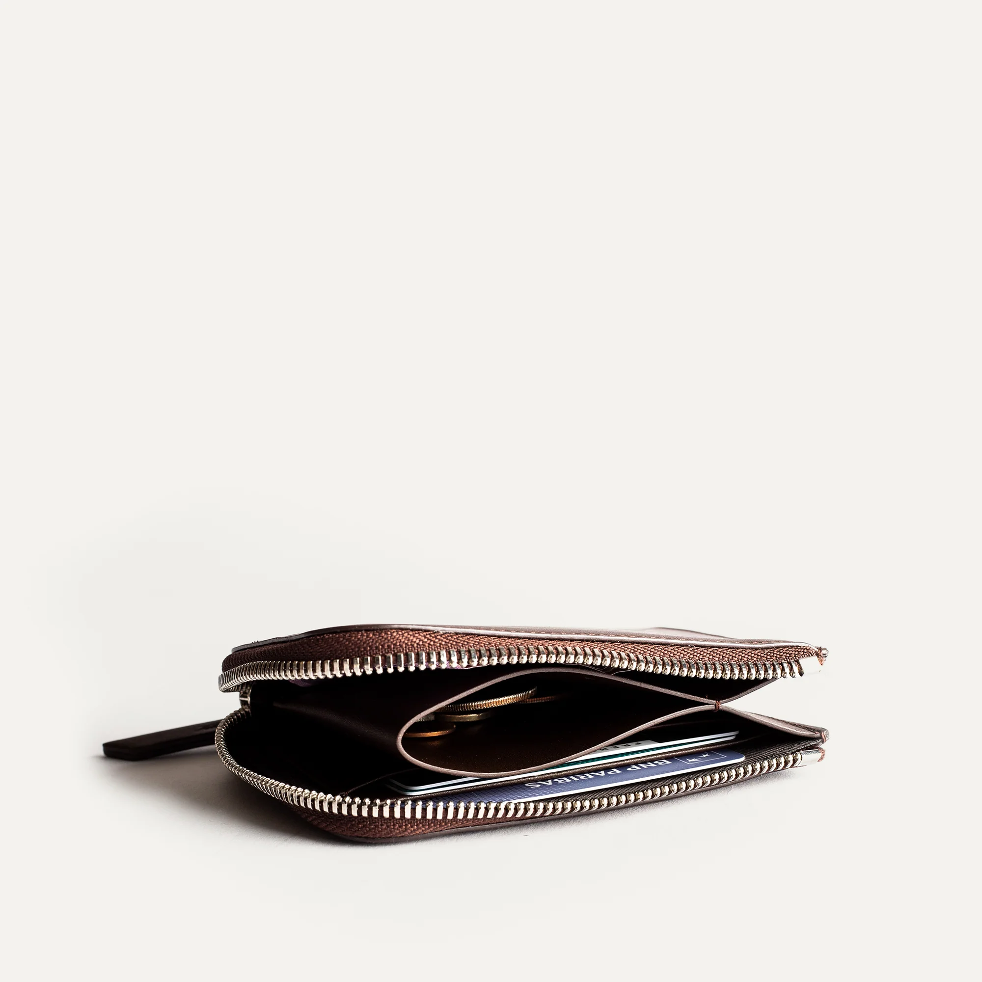 CHA lundi leather wallet CHARLES Deep Brown copie jpg