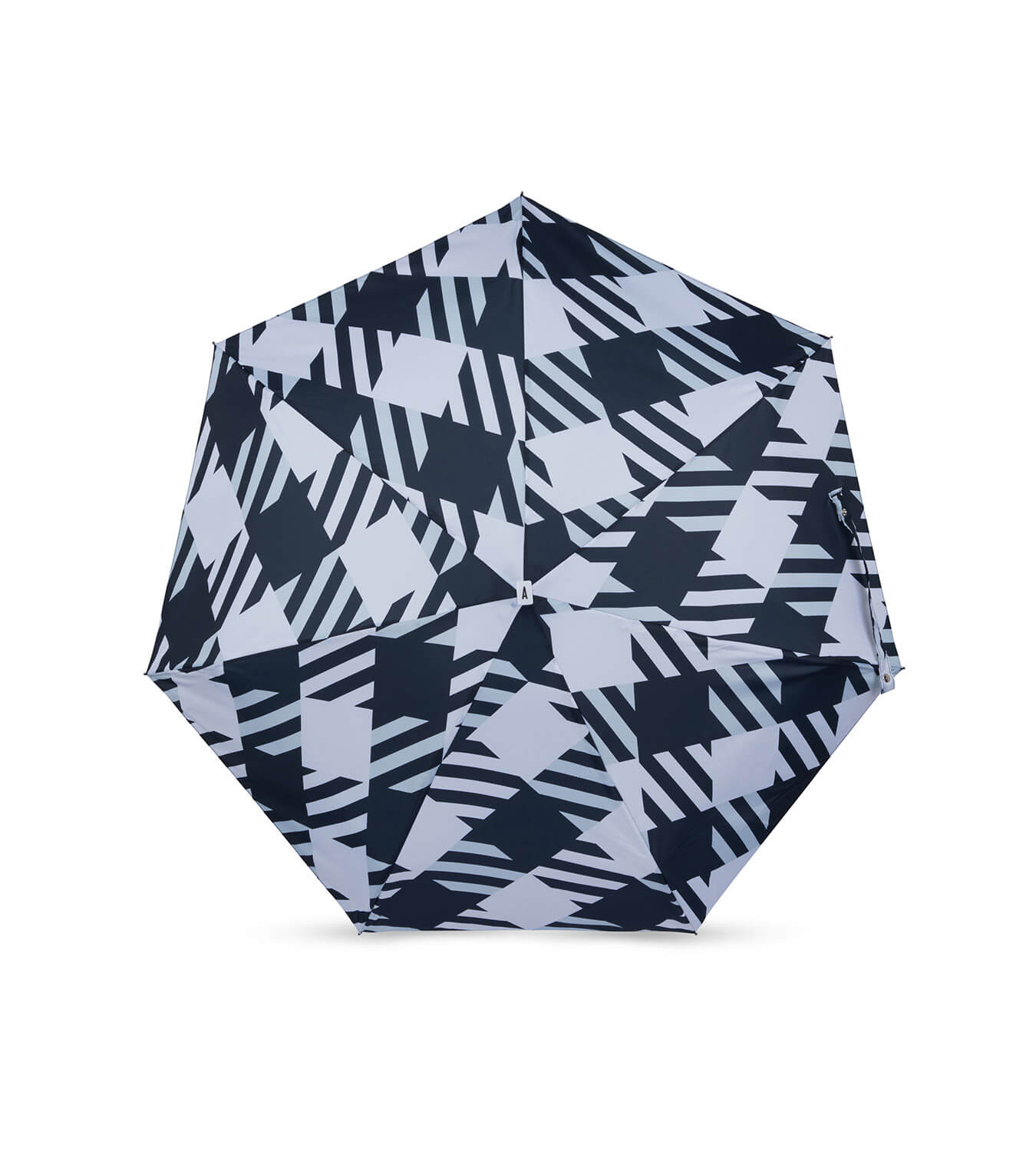 Mini parapluie Vichy oversize noir SMITH Anatole parapluie ouvert