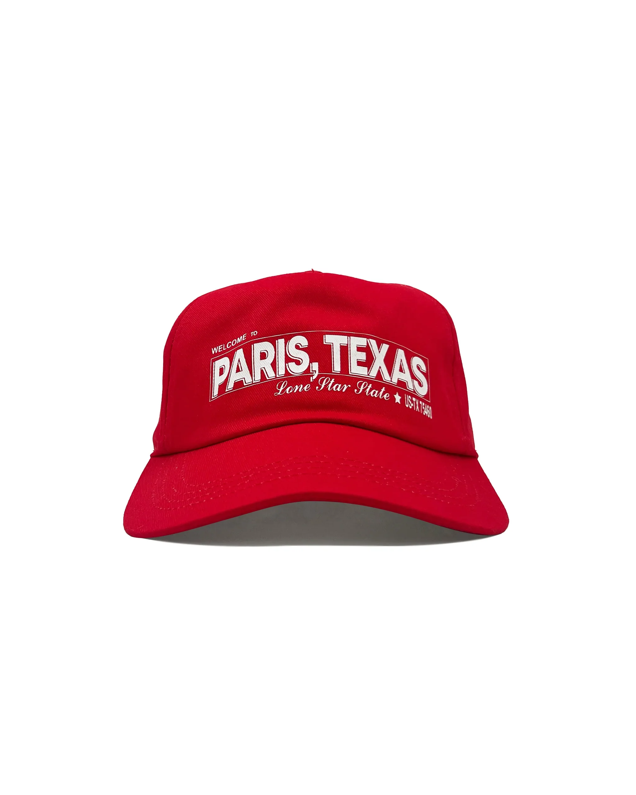 VISIT CAP HAT PARIS TEXAS RED
