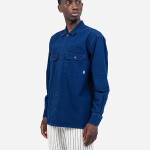 chemise decre denim bleu