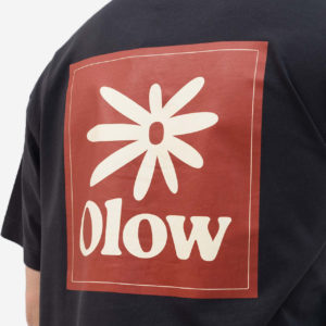 t shirt ample flower noir carbone