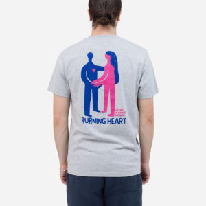 t shirt romance gris chine