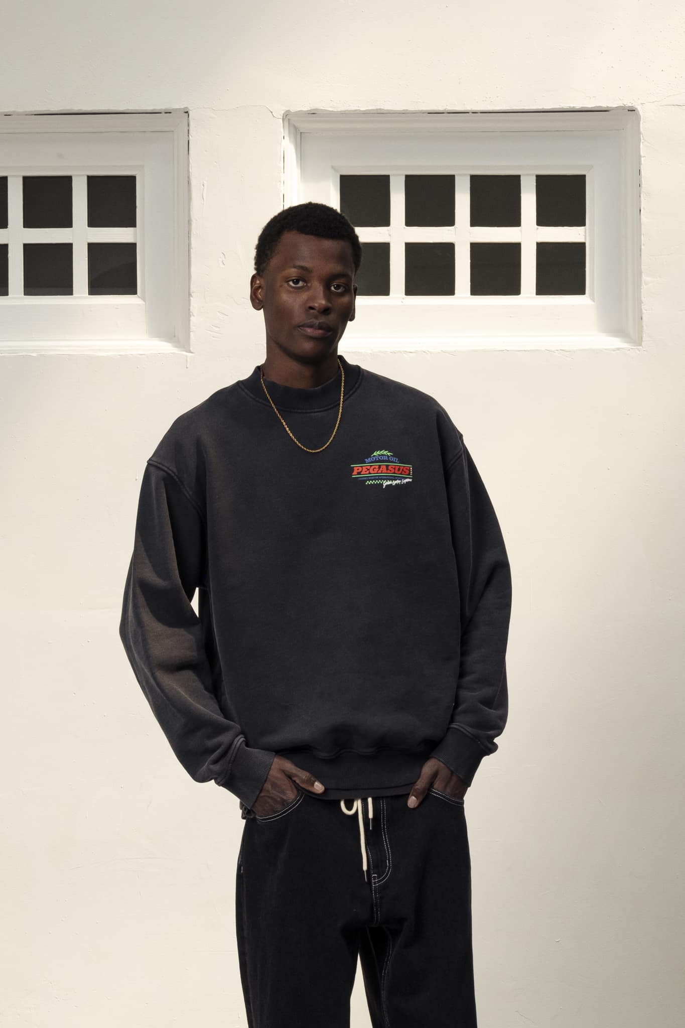 MOTOR OIL BLACK CREWNECK � MOBC
