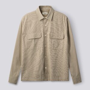 LUNAR RELAXED FIT TEXTURED OVERSHIRT KHAKI CHECK caef f bfd dac